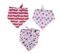 JOINPAYA 3piezas Bandanas para Perros De Julio y Triángulo Accesorios Festivos Ajustable