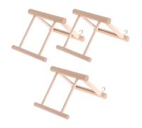 JOINPAYA 3piezas Espejo para Jaula De Loro Columpio Colgante De Madera Plataforma Interactiva para Loros Pequeños Periquitos y Aves Exóticas