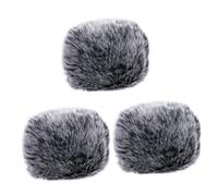 JOINPAYA 3piezas Funda Parabrisas Para Micrófono De Felpa Cubierta Antiviento y Antisalpicaduras Accesorio Práctico Para Grabación y Karaoke De Usar y Reemplazar Para Micrófonos