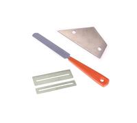 JOINPAYA 3piezas Herramientas Guitarra Reparación Diy Mango Lijado Regla Triangular Almohadilla Pulido Kit Guitarristas