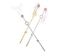 JOINPAYA 3piezas Interactiva para Gatos Cabezas De Pluma Reemplazables Juguete Estimulante para Ejercicio y Diversión De para La Relación Mascota