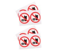 JOINPAYA 4 Pegatinas Adhesivas de Pvc para Prohibir Comer y Beber, Señal Estética y Funcional para Tiendas y Exteriores, Prácticas y Resistentes