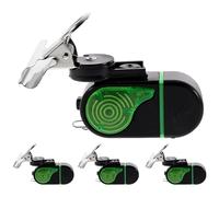 JOINPAYA 4 Piezas Alarma Electrónica de Pesca con LED y Sonido Fuerte Alarma Sensible para Caña de Pescar Clip Resistente para Pesca Mar y Calamar Varios Estilos