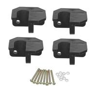 JOINPAYA 4 Piezas Almohadillas Patas Sillas de Camping Fundas Patas Sillas de Camping Plástico Negro 5x5x2cm para Lawn Chair y Camp Stool al Aire Libre Evita el Movimiento y Ahorra Espacio