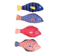 JOINPAYA 4 Piezas Juguete de Hierba gatera Cat Toys para Juguete chirriador de Gatito Juguetes Juguete Flexible Juguete Perro pequeño Juguete con Forma de Gato Juguete Interactivo Felpa