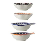 JOINPAYA 4 Piezas Plato para Mojar Estilo Bohemio de Cerámica | Decoración de Mesa, Uso en Restaurantes y Familias, Diseño Variado, Menaje de Cocina, Vajillas Estilo Aleatorio