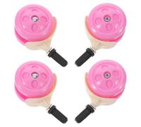 JOINPAYA 4 Piezas Rueda para Andador Infantil, Rueda Giratoria de Repuesto, Silenciosa y Resistente al Desgaste, Diseño Desmontable, Plástico y Metal, Rosa, para Walker y Walker, Uso