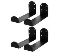 JOINPAYA 4 Piezas Soporte para Esterilla de Yoga para Hacer Ejercicio, Estante de Almacenamiento de Pared para Esterilla de Yoga, Metal Negro, Montaje en Pared, para Toallas y Otros