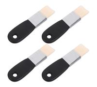 JOINPAYA 4 Pinceles Planos de Nailon con Mango de Madera, Pinceles de Acuarela y Óleo para Artistas, Tamaño Pequeño, Set de 4 Unidades para Manualidades y Pintura sobre Lienzo, Diseño