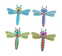 JOINPAYA 4piezas Colgante De Libélula De Hierro Decoración De Pared De Libélula Para Jardín Adorno De Pared De Colores Colgante De Modelado De Para Interior Exterior