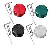 JOINPAYA 4piezas Cubiertas Para Botones De Pedal De Guitarra Eléctrica De Plateada Roja Azul Con Llaves y Tornillos Protección y Estilo Para De Guitarra