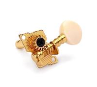 JOINPAYA 4piezas Perilla De Afinación De Guitarra De Plástico Blanco Con Acabado Dorado Lr Juego De Clavijas De Afinación Con Botones De Plástico Para Reemplazo De Clavijas De Guitarra Acús
