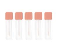 JOINPAYA 5 Botellas Cilíndricas Kit Práctico y Duradero de Brillo Labial Recargables de 6 Ml Tubos Portátiles de Plástico y ABS para DIY y Viaje para Gloss Labios