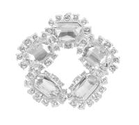 JOINPAYA 5 Botones de Costura Multifunción para Ropa Botones de Bricolaje Decorativos de Aleación de Zinc Cristales Ovalados 23 CM Color Blanco Brillante Resistentes al Desgaste para