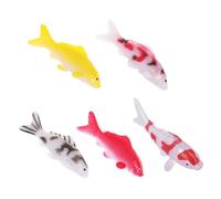 JOINPAYA 5 Estatuas De Peces Koi En Miniatura Decoración Navideña para Peceras Mini Peces De Imitación Flotantes Falsos Juguete Realista De Pez Koi Escultura De PVC