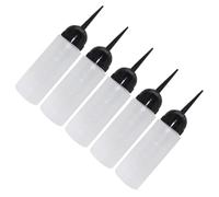 JOINPAYA 5 Piezas Botella de Champú Lavacabezas 120ml Ldpe Boquilla Oblicua, Buen Sellado y Antideslizante para Aplicar Champú y Acondicionador en Salón Reutilizable