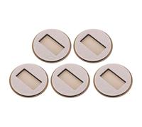 JOINPAYA 5 Piezas Copas para Ruedas de Muebles de Fieltro y Eva, Beige, Antideslizantes, para Proteger Suelos Duros, para Ruedas de Sillas y Sillones Reclinables