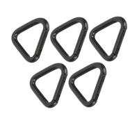 JOINPAYA 5 Piezas Mosquetón Triángulo de Escalada Resistente Clip Metálico Multiuso para Exteriores y Llavero Pequeño y para Mochila y Cinturón Color Negro