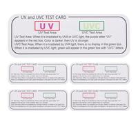 JOINPAYA 5 Piezas Tarjetas de Identificación UV Uvc-uva en Papel, Adecuadas para Pruebas UV en Laboratorio y Control de Calidad, Fáciles de Transportar