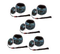 JOINPAYA 5 Urnas Conmemorativas Pequeñas para Cenizas de Mascotas Mini Urnas de Cremación Cerámicas Azules Tamaño Pequeño para Perros y Gatos Caja Memorial Decorativa y Compacta