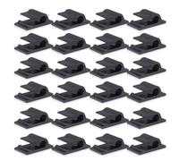 JOINPAYA 50 Clips Autoadhesivos de Doble Cara para Cables Negros Adhesivo 94v-2 y Nylon, Organizador de Cables para Montaje en Pared y Uso Doméstico