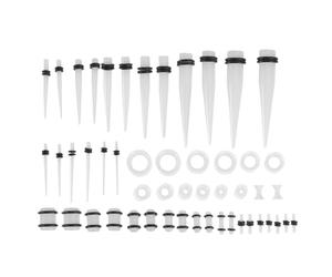 JOINPAYA 50 Dilatadores Cónicos Acrílicos Transparentes para Oreja, 50 Piezas, Joyería para Piercings Unisex, Accesorios Decorativos Creativos para Perforación Auricular, Ideales