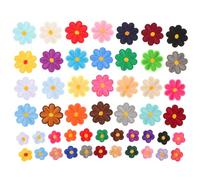 JOINPAYA 50 Parches Termoadhesivos Bordados de Girasoles Apliques de Flores Coloridos para Ropa Parches Termoadhesivos para Decoración y Reparación Set de 28 Grandes y 22 Pequeños