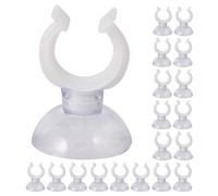 JOINPAYA 50 Ventosas para Acuario con Clip de Fijación Transparente para Tubo de Oxígeno y Agua de 16 MM Soporte para Mangueras de Pecera Accesorios para Acuarios Instalación sin