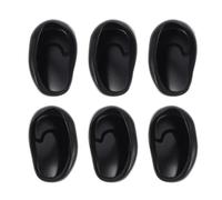JOINPAYA 6 Auditivos Impermeables para Teñir el Cabello, Orejeras de Plástico Negras, 6 Piezas Reutilizables para Peluquería y Uso Personal
