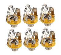 JOINPAYA 6 Conectores de Guitarra de 6,35mm para Audio de Metal, Estéreo de Doble Señal y Aislamiento Interno para Refuerzo de Sonido