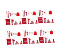 JOINPAYA 6 Juegos Mini Extinguidor de Incendios Llavero Educativo Accesorios de Modelismo de Herramientas de Bombero para Miniatura Enseñanza