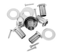 JOINPAYA 6juegos Tuercas Para Afinador De Guitarra Acústica Con Tornillos De Montaje Cromados y Arandelas Accesorios Estables Para Fabricantes y Reparadores De Guitarras