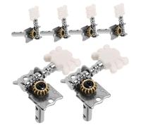 JOINPAYA 6piezas Clavijero De Guitarra Con Cabezas De Botón Elegantes Afinadores De Doble Orificio Acero Diseño De Flor Blanca Para Guitarristas Principiantes