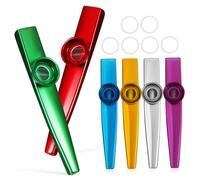 JOINPAYA 6piezas Kazoo Metálico De Membranas Para Adultos y Niño Niña Instrumento Musical De Percusión Para Fiestas y Principiantes
