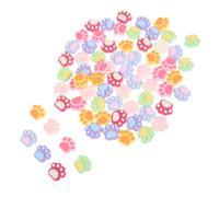 JOINPAYA 70 Piezas de Adornos de Resina Forma de Pata de Gato Accesorios para Decorar Zapatos DIY Colores Variados Beige Rosa Azul Amarillo Fucsia Verde Morado Ideales para