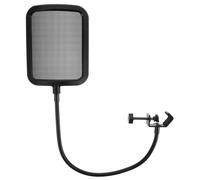 JOINPAYA Abrazadera de Micrófono Filtro Antipop Negro de Metal para Pantalla de Viento Microfono Protector de Aislamiento para Micrófono Pantalla Prueba de Ruido