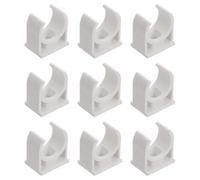 JOINPAYA Abrazadera de Pvc en Forma Tubos y Mangueras, Ligera y Fácil de Instalar, Soporte Duradero para Tuberías de Pared Delgada y Silicona, Color Blanco