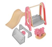 JOINPAYA Accesorio para Casa de Muñecas Miniatura, Columpio y Tobogán de Simulación en Mini, Decoración para Muebles de Mini Casa, Modelo de Escena para Juegos Infantiles, Set de Juguete
