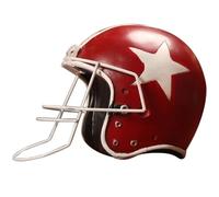 JOINPAYA Adorno de Casco de Resina Rojo, Vintage, Elegante para Hogar | Figura con Forma de Casco, Superficie Lisa, Adecuado para Dioramas y Mini Paisajes, Obsequio Festivo