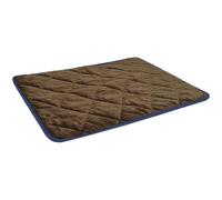 JOINPAYA Alfombrilla Térmica para Mascotas Autocalentable sin Cables Tamaño S 40X50 CM Color Café Borde Azul Manta Calefactable para Perros y Gatos Funda Desmontable Lavable Adecuado