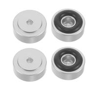 JOINPAYA Almohadillas Antideslizantes para Tabla de Cortar de Madera con Patas Elevadoras de 2,5cm, Diseño Fácil de Instalar y Material de Aleación de Aluminio y Goma, Paquete de 4 Piezas