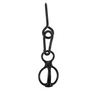 JOINPAYA Anillo de Amarre para Caballos Negro de Acero Inoxidable con Perno de Ojo Soporte para Cuerda de Silla de Montar Accesorio Resistente para Establos y Entrenamiento Equino