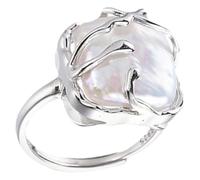 JOINPAYA Anillo de Dedo Creativo Abierto, Anillo Ajustable Vintage de Aleación Piedras Preciosas, Joyería para Mujeres, Estilo Retro para Fiesta y Boda, Tamaño Único