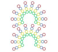 JOINPAYA Anillos de Encuadernación de 20 MM 100 Unidades de Plástico en Varios Colores para Calendarios, Tarjetas Didácticas y Organización de Oficina