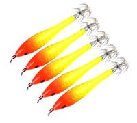 JOINPAYA Anzuelos de Pesca Luminosos para Calamares y Pulpos, 5 Piezas, Colores Creativos para Pesca Nocturna en Aguas Profundas Color Aleatorio