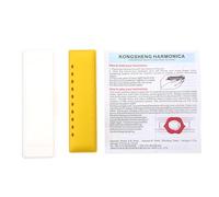 JOINPAYA Armónica para Principiantes de 10 Agujeros en Abs, Portátil y Resistente al Agua, Juego Infantil de Color Amarillo con Caja de Almacenamiento, Instrumento Musical para Niños