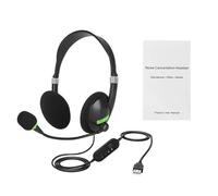 JOINPAYA Auriculares Gaming USB Micrófono De Reducción De Ruido Diseño Ergonómico y Control De Volumen Auriculares Diadema para Música y Pc y Tablet