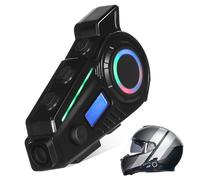 JOINPAYA Auriculares para Casco de Motocicleta 32 GB Auriculares de Comunicación Inalámbricos 5.4, Abs, Negro, 1200mah GPS, Manos Libres, para Rutas Largas en Moto y Esquí