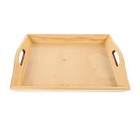 JOINPAYA Bandeja de Madera Vintage Doble Asa para Servir Té y Snacks, Diseño Rectangular Elegante, Fácil de Transportar para Cocina y Comedor