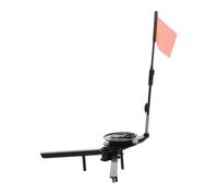 JOINPAYA Bandera de Pesca Abatible Negra para Pesca en Hielo Punta Triangular, Material Abs Resistente y Soporte Estable Antí Frío, Portátil y Ligera